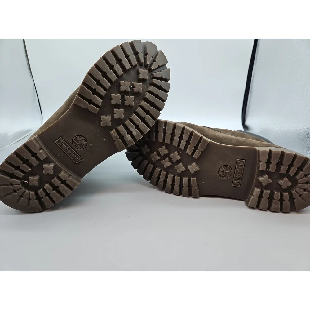 Timberland Nubucj Waterproof Combat‎ Boots Brown Mens Size 13M